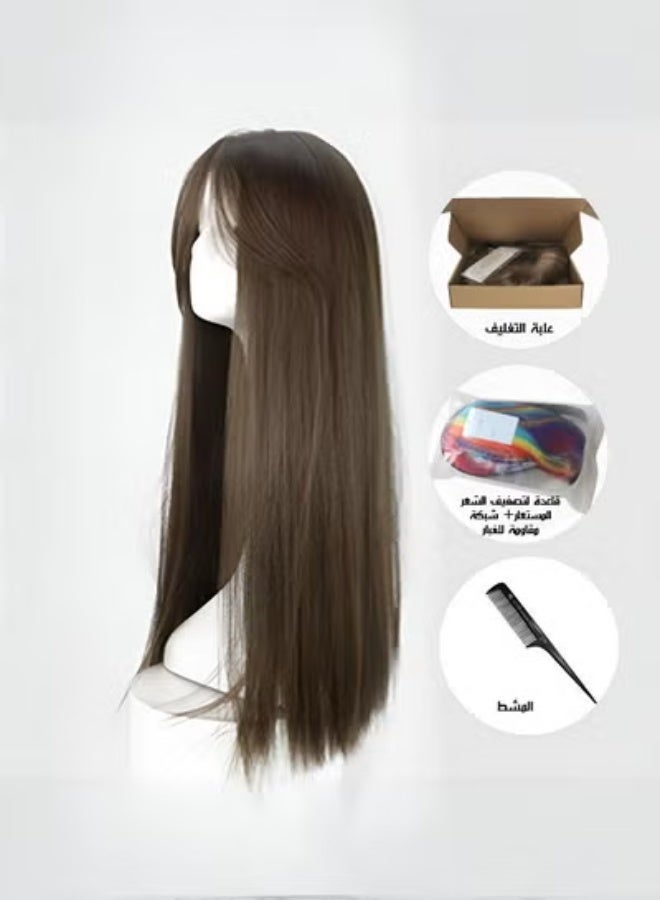 Long Straight Wig with Bangs, Europe & America's Best-Seller - Image 3